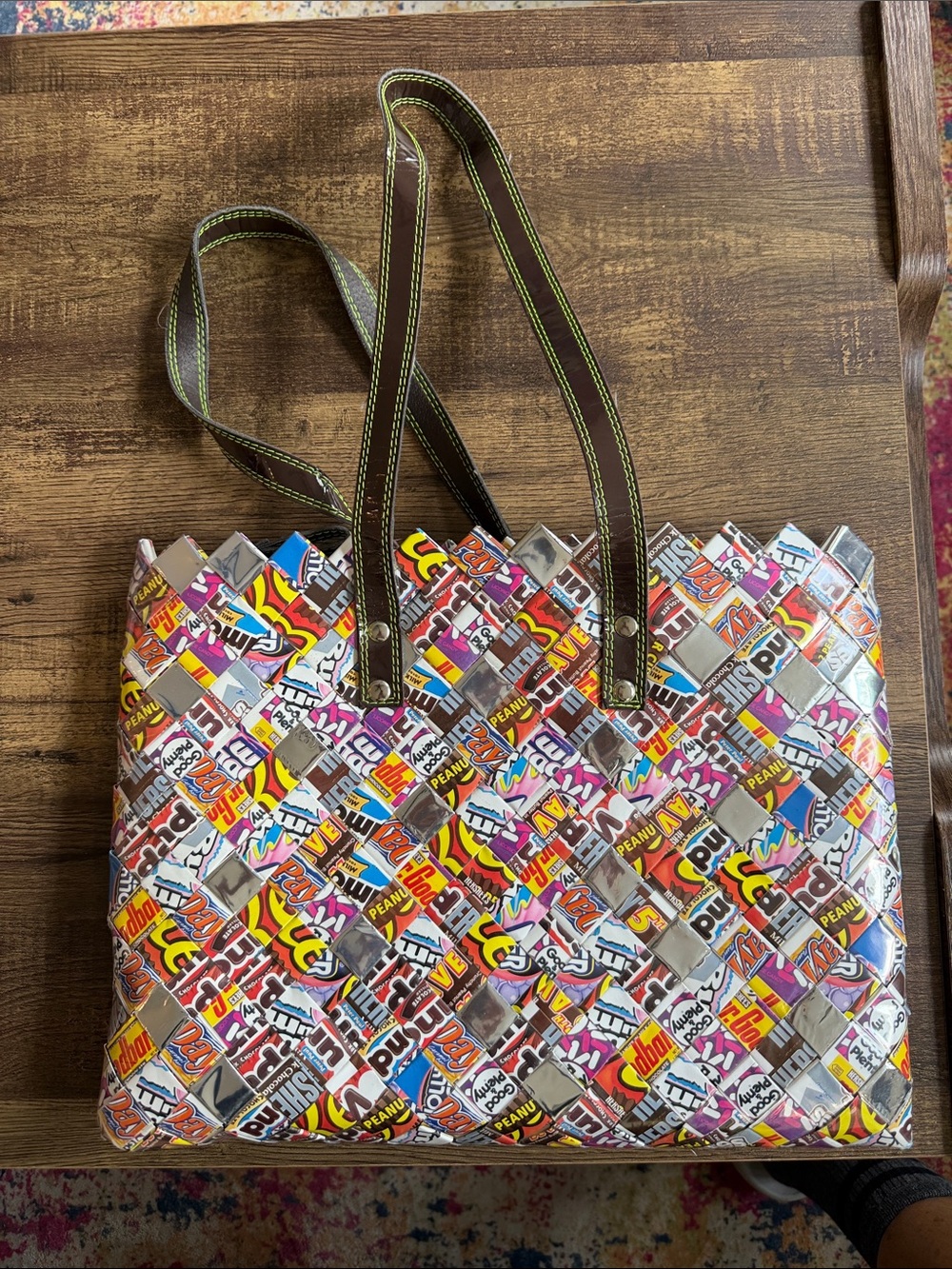 Nahui Ollin Candy Wrapper Purse New - Picture 3 of 5